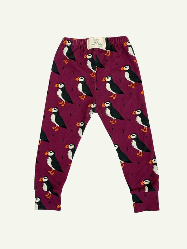 Plum Puffins Baby and Children's Leggings