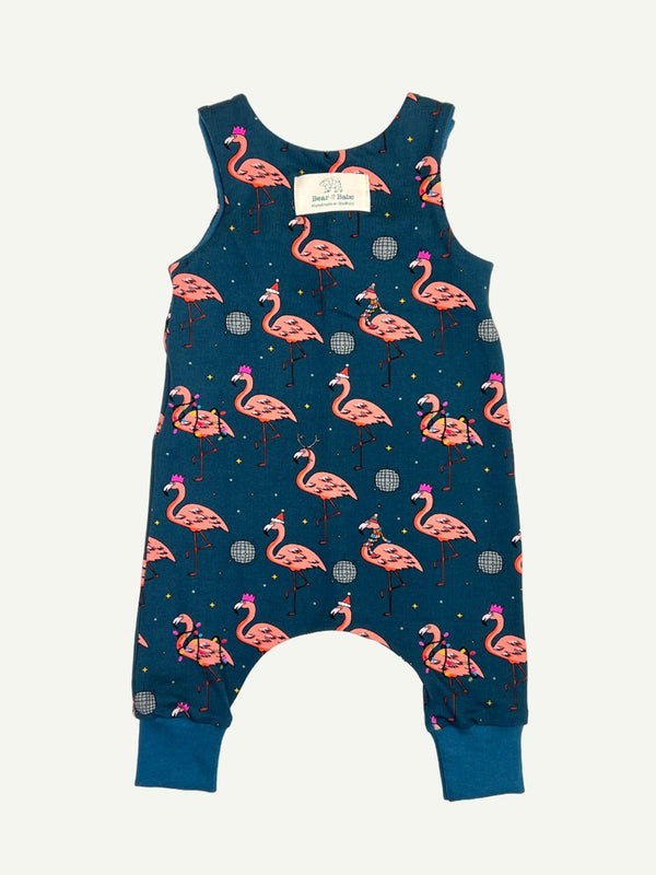 Flamingo Christmas Disco Baby and Children's Romper