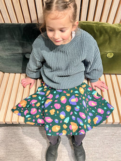 Retro Leopard Print Baby and Children's Skirt