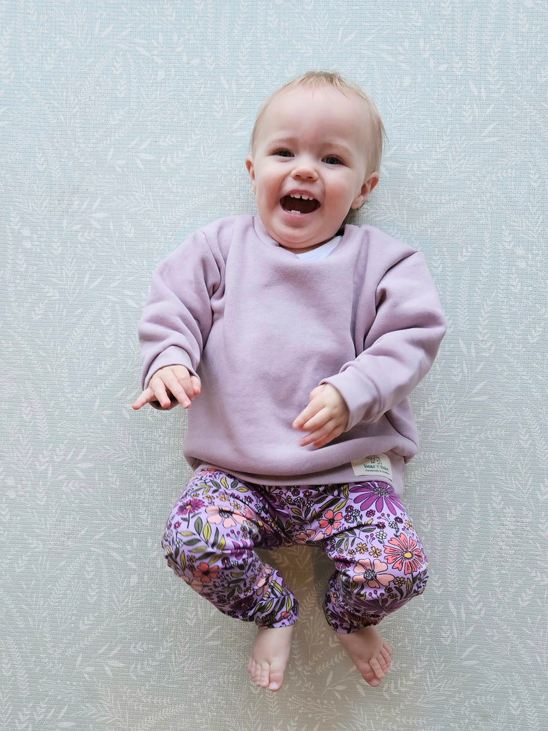 Purple Bloom Baby and Children's Leggings