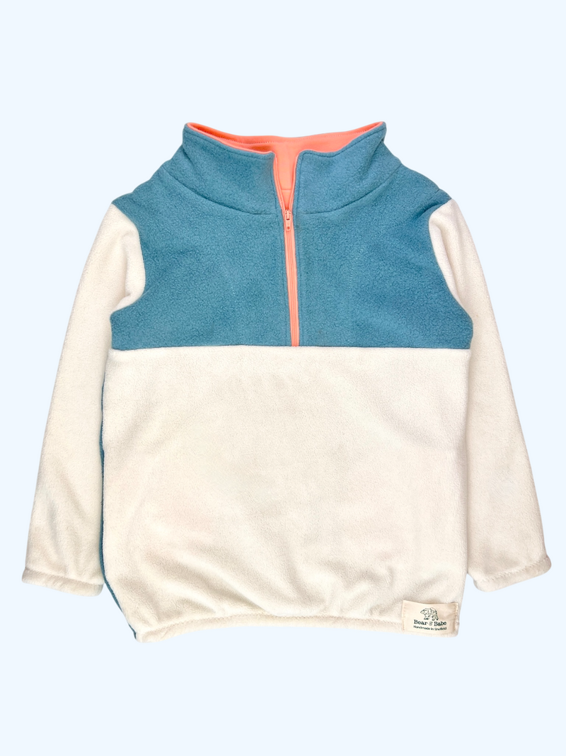 Aqua & Cream Toddler and Children's 1/2 Zip Fleece