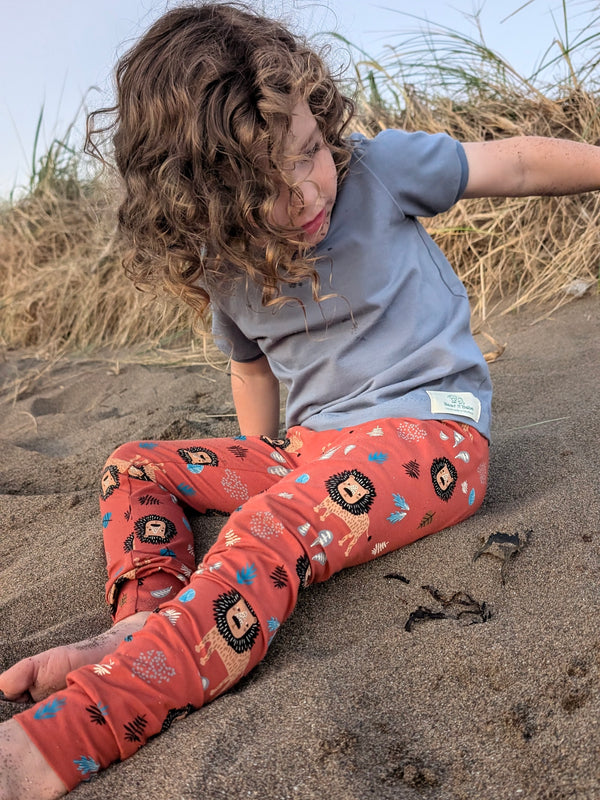 Rust Lions Baby and Children's Leggings