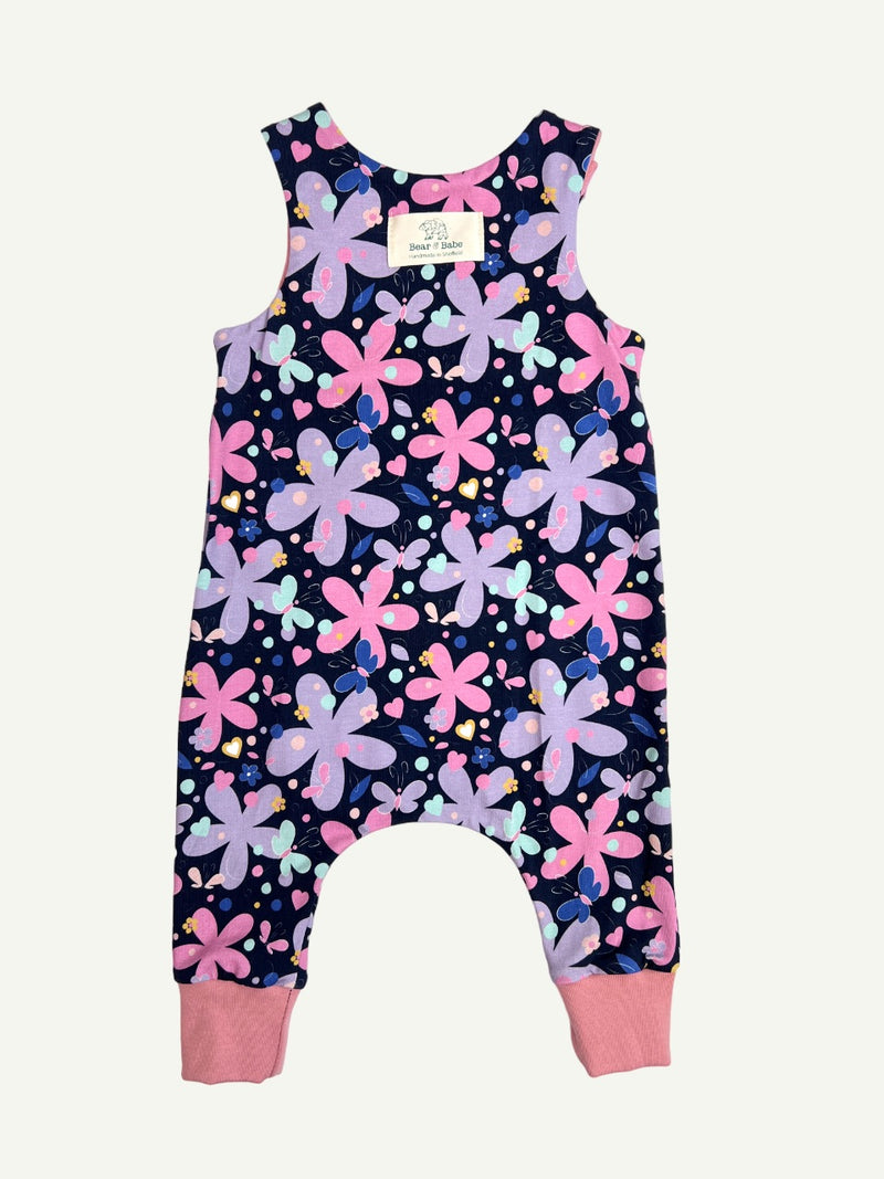 Midnight Luna Floral Baby and Children's Romper