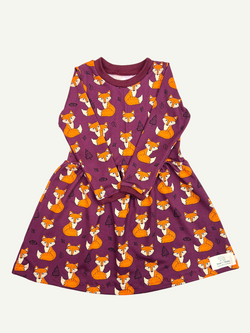 Burgundy Foxes Baby and Children's Dress