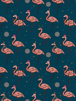 Flamingo Christmas Disco Baby and Children's T-shirt