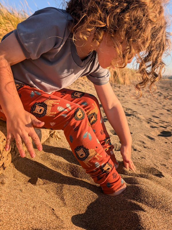 Rust Lions Baby and Children's Leggings