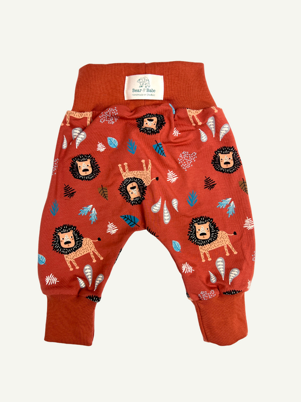 Rust Lions Baby and Children's Harem Pants