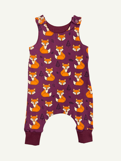 Burgundy Foxes Baby and Children's Romper