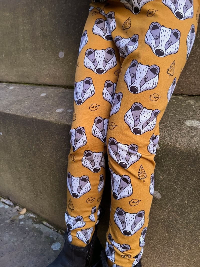 Ochre Badgers Baby and Children's Leggings