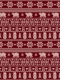 Red Bear & Babe Fair Isle Adult's Snood