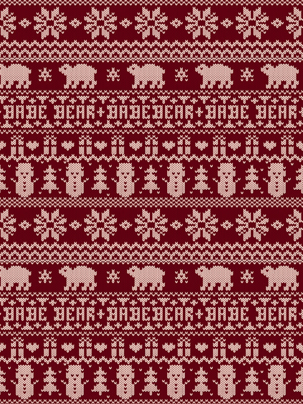 Red Bear & Babe Fair Isle Adult's Snood