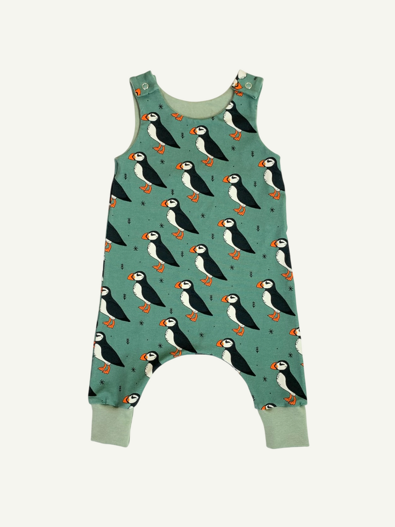 Green Puffins Baby and Children's Romper