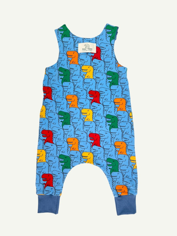 Blue T-Rex Baby and Children's Romper