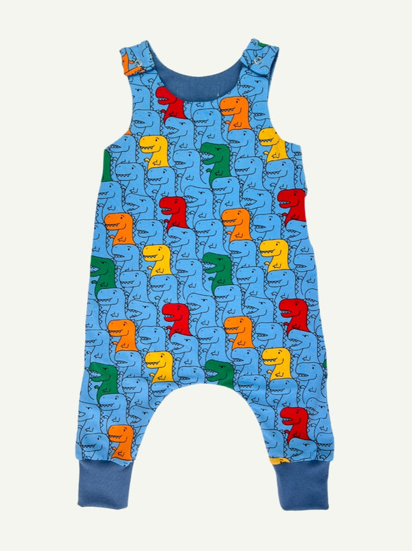 Blue T-Rex Baby and Children's Romper