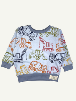 Blue Construction Site Baby and Children's Sweater