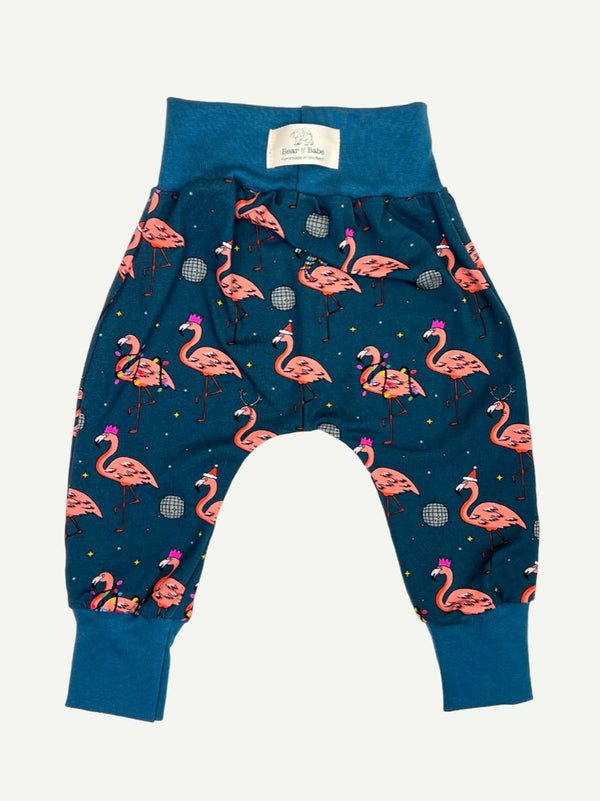 Flamingo Christmas Disco Baby and Children's Harem Pants