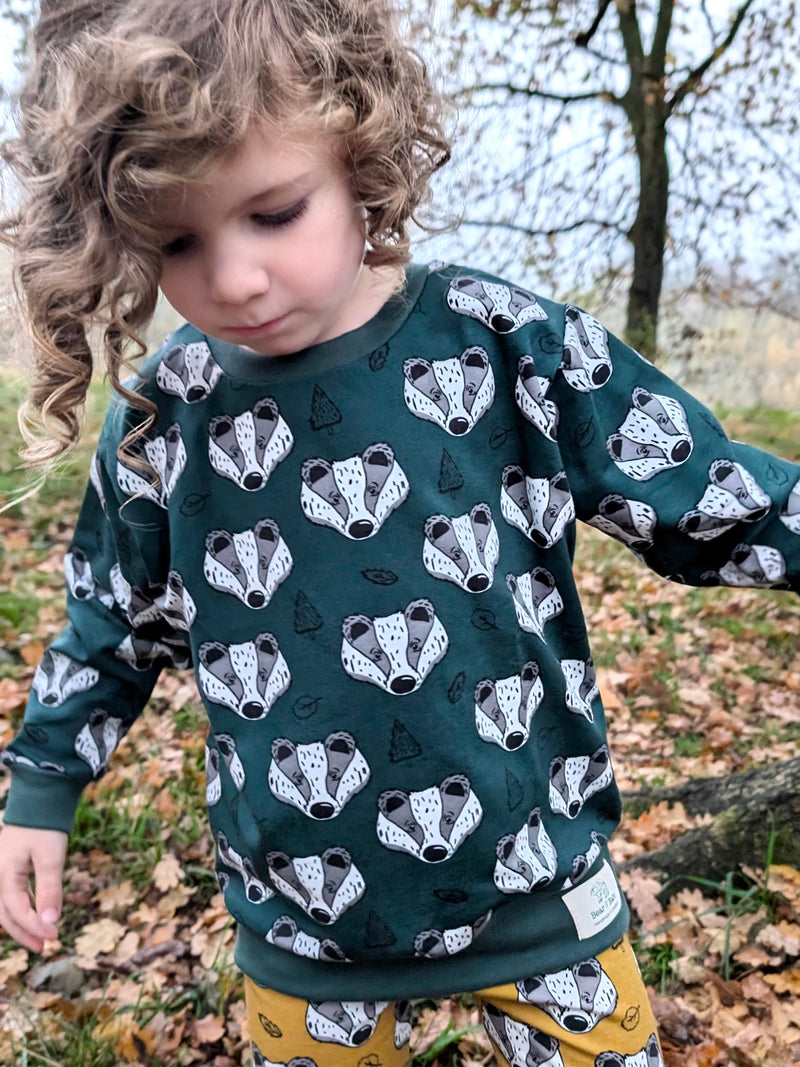 Green Badgers Baby and Children's Sweater