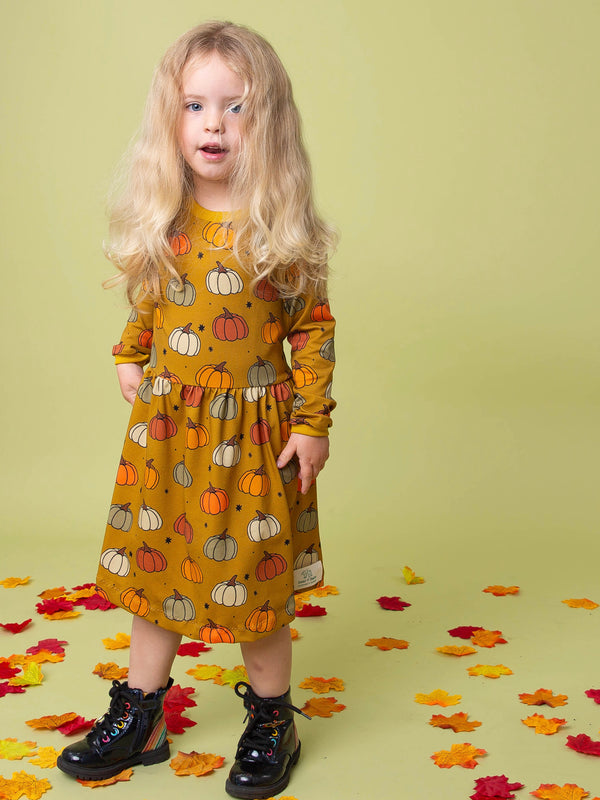 Ochre Pumpkins Baby and Children's Dress