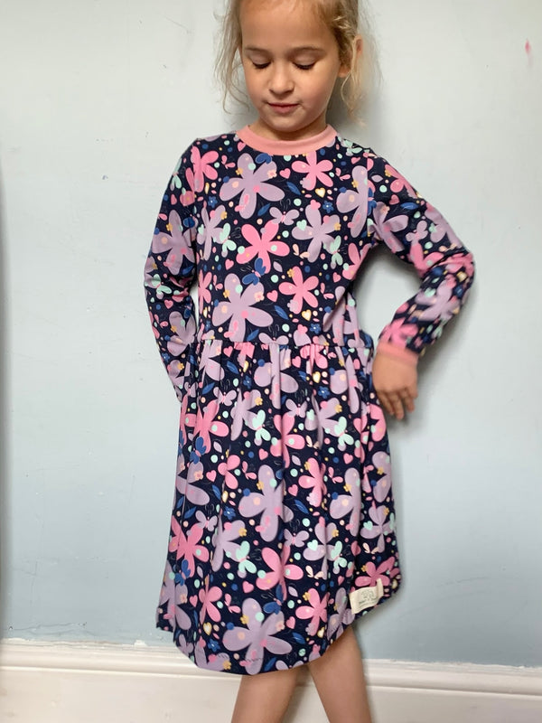 Midnight Luna Floral Baby and Children's Dress