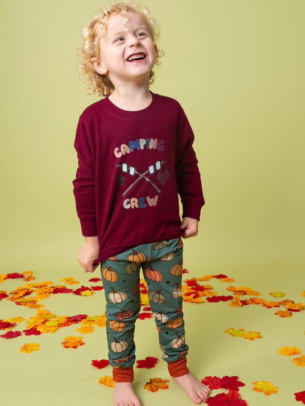 Khaki Green Pumpkins Baby and Children's Leggings