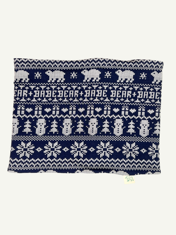 Navy Bear & Babe Fair Isle Adult's Snood